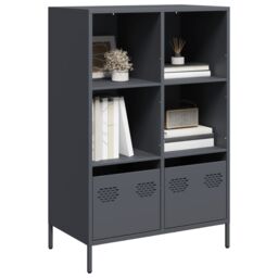Berkfield Home Highboard¬†Anthracite 68x39x103.5 cm Steel in Black - thumbnail 1