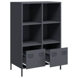 Berkfield Home Highboard¬†Anthracite 68x39x103.5 cm Steel in Black - thumbnail 4