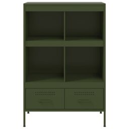 Berkfield Home Highboard Olive Green 68x39x101.5 cm Steel - thumbnail 6