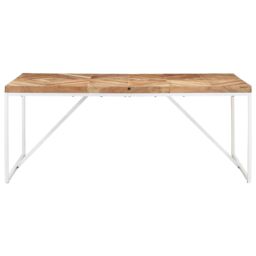 Berkfield Home Dining Table 180x90x76 cm Solid Acacia & Mango Wood in Brown - Size: 180 x 90 x 76 cm - thumbnail 2
