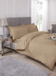 New Edge Blinds Percale Collection 180 Thread Count Percale Fitted Sheet in Brown - Size: Super King - thumbnail 2