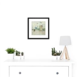 Artery8 Van Gogh Impasse Freres Stalemate Brothers Painting 8X8 Inch Square Wooden Framed Wall Art Print Picture with Mount in Black - thumbnail 2