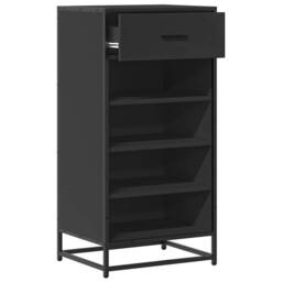 Berkfield Home Shoe Rack Black 48x38x97.5 cm Engineered Wood - thumbnail 5