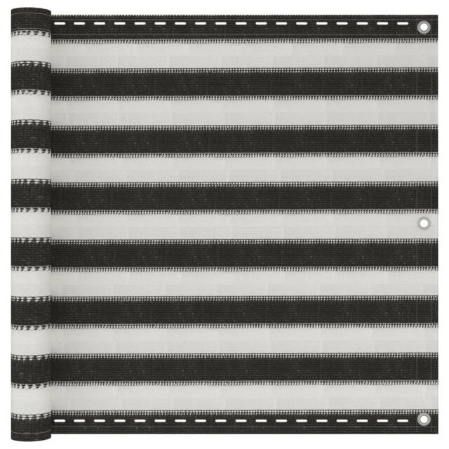 Berkfield Home Balcony Screen HDPE 90x500 cm Anthracite & White in Black - image 1