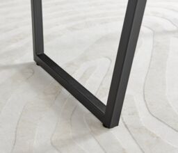 FurnitureboxUK Carson Square White Marble Effect Dining Table with Black Legs - thumbnail 6