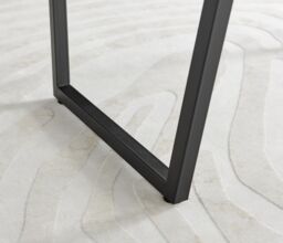FurnitureboxUK Carson Square White Marble Effect Dining Table with Black Legs - thumbnail 8
