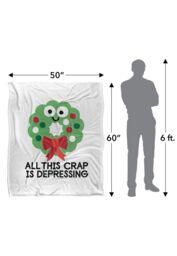 David Olenick Hoho Hopeless Silky Touch Super Soft Throw Blanket 152 X 127 cm in White - thumbnail 5