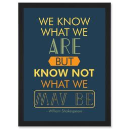 Artery8 Shakespeare Hamlet Act Four Typography Phrase Prose A4 Artwork Framed Wall Art Print in Black - thumbnail 1
