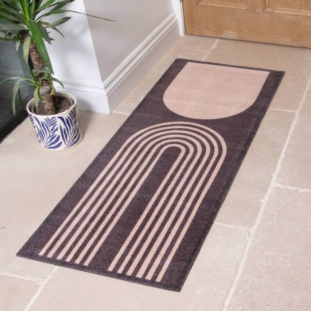 Artsy Mats Brown Abstract Indoor Washable Doormat - Size: 40 cm x 60 cm - image 1