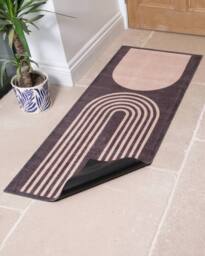 Artsy Mats Brown Abstract Indoor Washable Doormat - Size: 40 cm x 60 cm - thumbnail 2