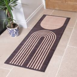 Artsy Mats Brown Abstract Indoor Washable Doormat - Size: 40 cm x 60 cm - thumbnail 1