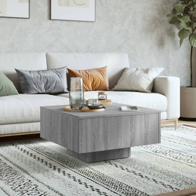 Berkfield Home Premium Coffee Table Grey Sonoma 60x60x31.5 cm Engineered Wood - image 1