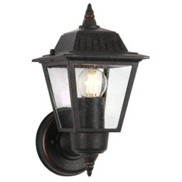 Netlighting Highnam 1 Light Outdoor Wall Lantern Light Bronze IP44 E27 - thumbnail 1
