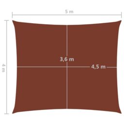 Berkfield Home Sunshade Sail Oxford Fabric Rectangular 4x5 m Terracotta in Orange - thumbnail 6