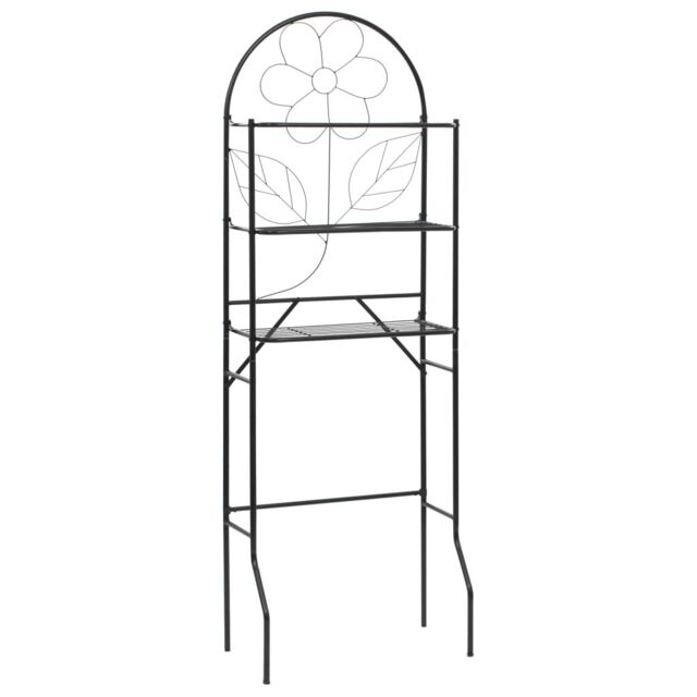 Berkfield Home Toilet Rack Black 60x33x174 cm - Size: 60 x 33 x 174 cm - image 1