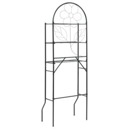 Berkfield Home Toilet Rack Black 60x33x174 cm - Size: 60 x 33 x 174 cm - thumbnail 4