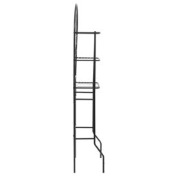 Berkfield Home Toilet Rack Black 60x33x174 cm - Size: 60 x 33 x 174 cm - thumbnail 3