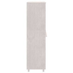 Berkfield Home Wardrobe HAMAR White 89x50x180 cm Solid Wood Pine - Size: 89 x 50 x 180 cm - thumbnail 5