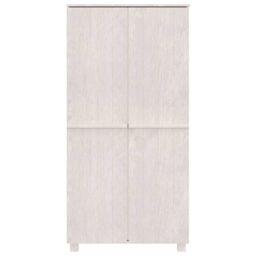 Berkfield Home Wardrobe HAMAR White 89x50x180 cm Solid Wood Pine - Size: 89 x 50 x 180 cm - thumbnail 3