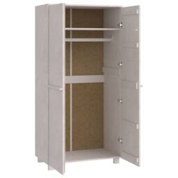 Berkfield Home Wardrobe HAMAR White 89x50x180 cm Solid Wood Pine - Size: 89 x 50 x 180 cm - thumbnail 4