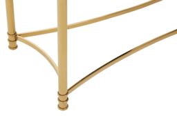 Orsina Modern & Sleek Black Console Table, Spacious Glass Topped Console Table For Hallways, Decorative Table in Gold - thumbnail 5