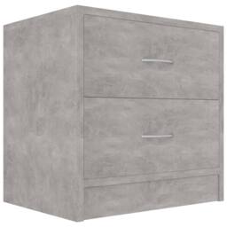 Berkfield Home Bedside Cabinet Concrete Grey 40x30x40 cm Engineered Wood - Size: 40 x 30 x 40 cm