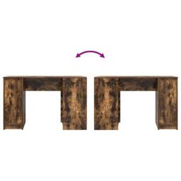 Berkfield Home Desk Smoked Oak 120x42x76 cm Engineered Wood in Brown - Size: 120 x 42 x 76 cm - thumbnail 9