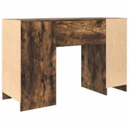Berkfield Home Desk Smoked Oak 120x42x76 cm Engineered Wood in Brown - Size: 120 x 42 x 76 cm - thumbnail 8