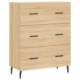 Berkfield Home Highboard Sonoma Oak 69.5x34x180 cm Engineered Wood in Light Tan - thumbnail 7