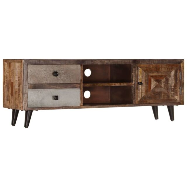 Berkfield Home TV Cabinet 118x30x40 cm Solid Mango Wood in Brown - Size: 118 x 30 x 40 cm - image 1