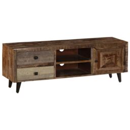 Berkfield Home TV Cabinet 118x30x40 cm Solid Mango Wood in Brown - Size: 118 x 30 x 40 cm - thumbnail 3