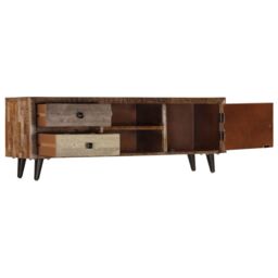 Berkfield Home TV Cabinet 118x30x40 cm Solid Mango Wood in Brown - Size: 118 x 30 x 40 cm - thumbnail 4