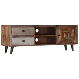 Berkfield Home TV Cabinet 118x30x40 cm Solid Mango Wood in Brown - Size: 118 x 30 x 40 cm - thumbnail 1