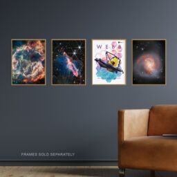Artery8 Pack of 4 NASA James Webb Space Telescope Images Clash of the Titans NGC 3256 Cassiopeia A Forming Stars Unframed Wall Art Living Room Prints - thumbnail 2