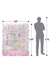Slingshot Publishing Love Is Patient Silky Touch Super Soft Throw Blanket 152 X 127 cm in White - thumbnail 5