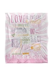 Slingshot Publishing Love Is Patient Silky Touch Super Soft Throw Blanket 152 X 127 cm in White - thumbnail 1