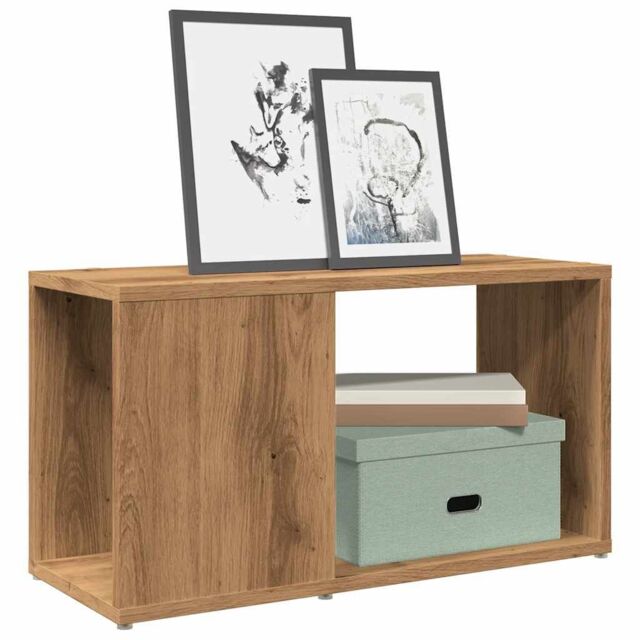 Berkfield Home TV Cabinet Artisian Oak 60x24x32cm Engineered Wood in Brown - Size: 60 x 24 x 32 cm - image 1
