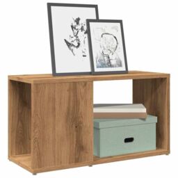 Berkfield Home TV Cabinet Artisian Oak 60x24x32cm Engineered Wood in Brown - Size: 60 x 24 x 32 cm - thumbnail 1