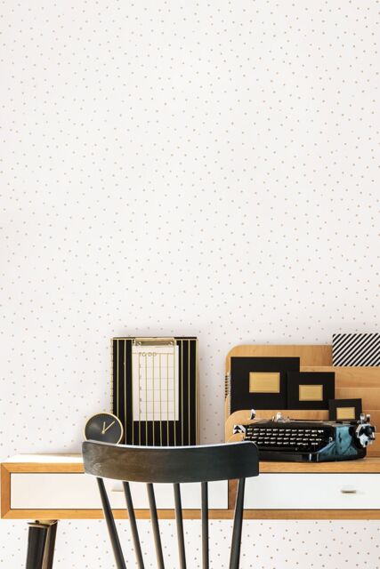Hoopla Walls Dancing Polka 10m Matt Wallpaper in Natural - image 1