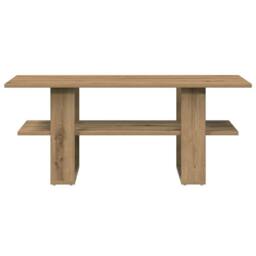 Berkfield Home Decorative Coffee Table Artisan Oak 102x55x42 cm Engineered Wood in Brown - Size: 102 x 55 x 42 cm - thumbnail 4