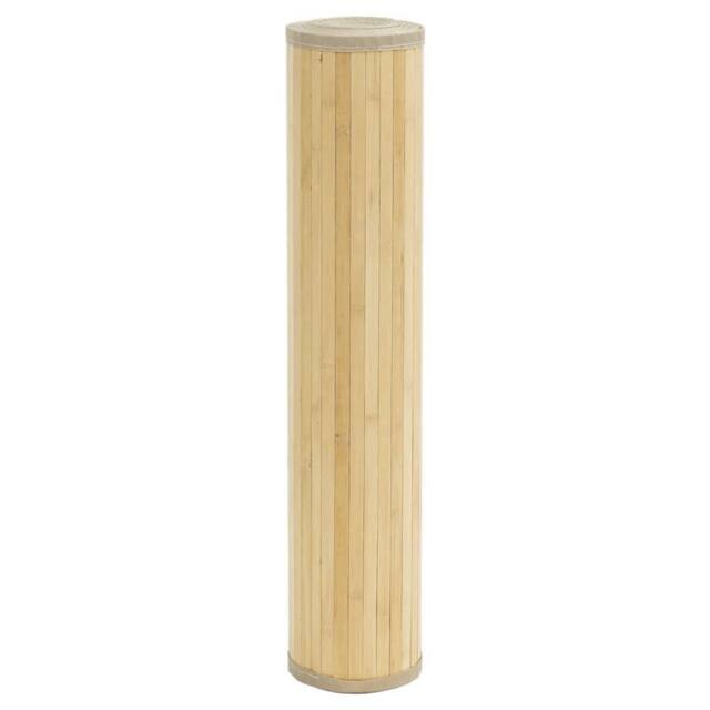 Berkfield Home Rug Square Light Natural100x100 cm Bamboo in Beige - Size: Medium - image 1