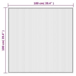 Berkfield Home Rug Square Light Natural100x100 cm Bamboo in Beige - Size: Medium - thumbnail 8