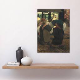 "Artery8 The Laundresses Oil Painting Steinlen Wall Art Poster Print - Size: W18"" x H24""" - thumbnail 4