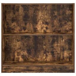 Berkfield Home Decorative Bookcase Smoked Oak 80x24x76 cm Engineered Wood in Brown - Size: 80 x 24 x 76 cm - thumbnail 5
