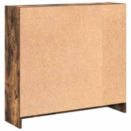 Berkfield Home Decorative Bookcase Smoked Oak 80x24x76 cm Engineered Wood in Brown - Size: 80 x 24 x 76 cm - thumbnail 7