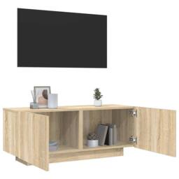 Berkfield Home TV Cabinet Sonoma Oak 100x35x40 cm Engineered Wood in Light Tan - Size: 100 x 35 x 40 cm - thumbnail 2