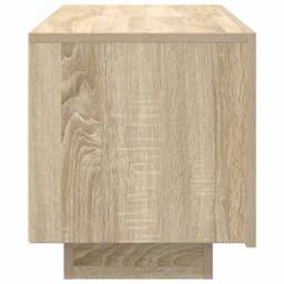 Berkfield Home TV Cabinet Sonoma Oak 100x35x40 cm Engineered Wood in Light Tan - Size: 100 x 35 x 40 cm - thumbnail 5
