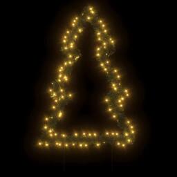Berkfield Home Green Christmas Light Decoration with Ground Spikes Tree 115 LEDs