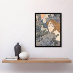 Artery8 Georges de Feure Framed Wall Art Print Homecoming Dream Painting in Blue - Size: A4 - thumbnail 2