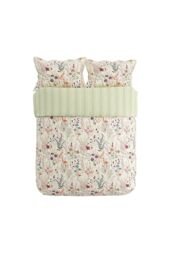 V & A 'Blythe Meadow' Cotton Percale Duvet Cover Set - Size: Single - thumbnail 4